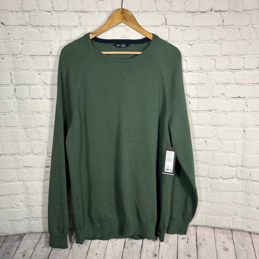 Rhone Dubliner Crewneck Sweater Jungle Green XL Mens 101988 Cotton Blend New‎